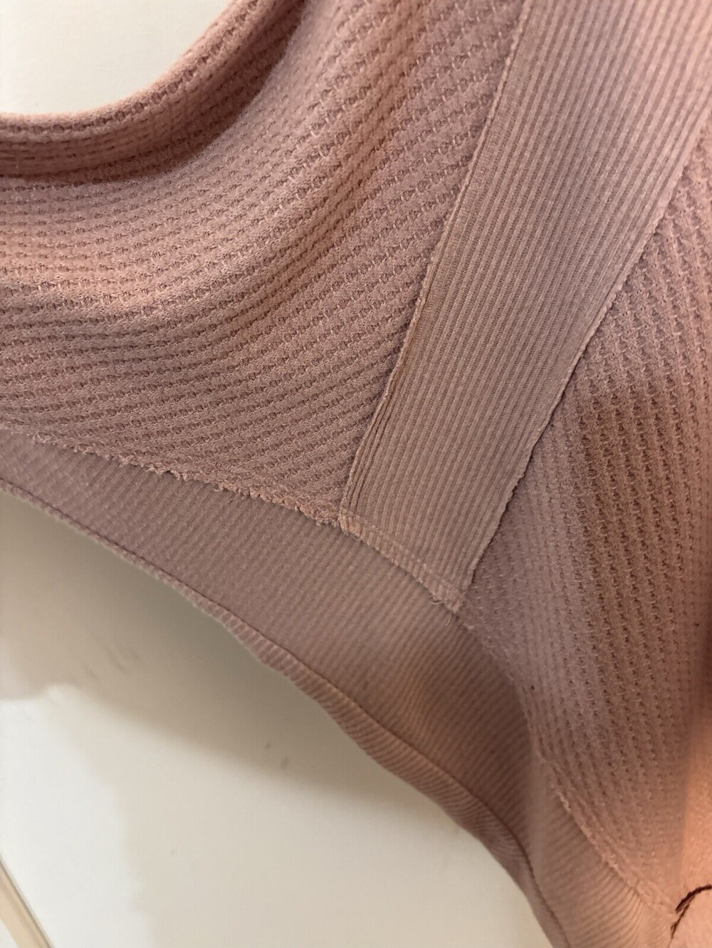 NWOT Free People Santa Clara Thermal Top size Medium Oversized Mauve - Picture 10 of 12